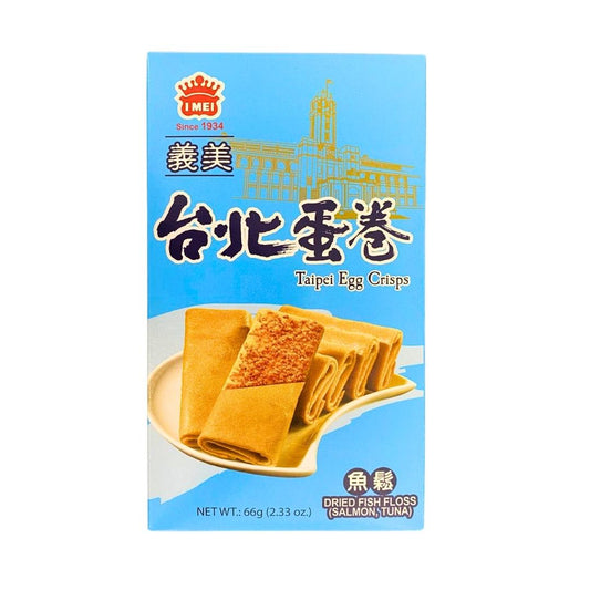 I Mei Taipei Egg Crisps (Dried Fish Floss) 義美 台北蛋卷 (魚鬆) - Best Before: 26/10/2026