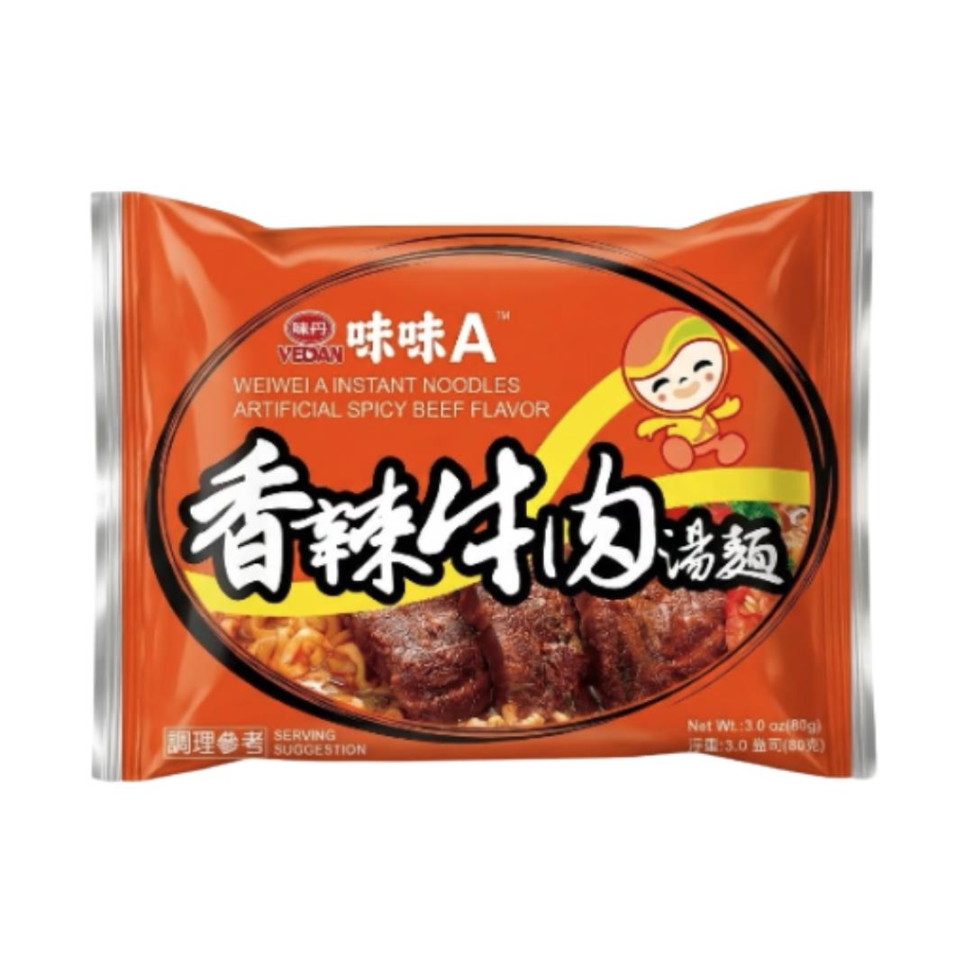 Vedan Wei Wei A Instant Noodles (Artificial Spicy Beef Flavour) 味味A 香辣牛肉湯麵