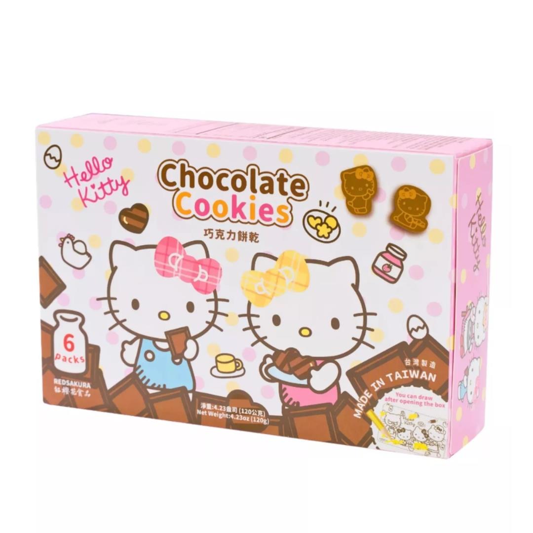 Red Sakura Hello Kitty Chocolate Milk Cookies 紅櫻花 凱蒂貓巧克力餅乾