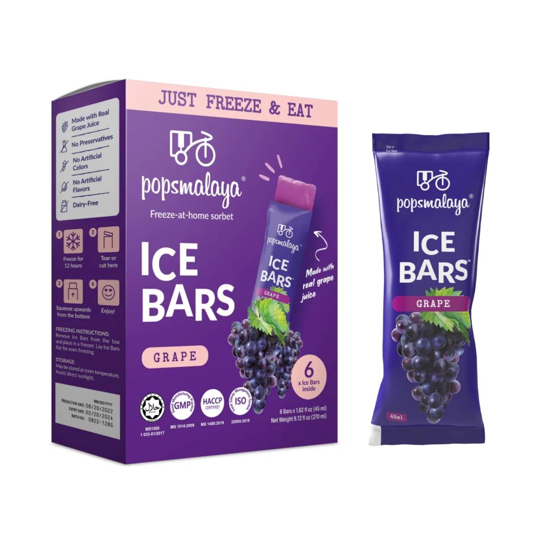 Pops Malaya Grape Ice Bar (Box of 6)