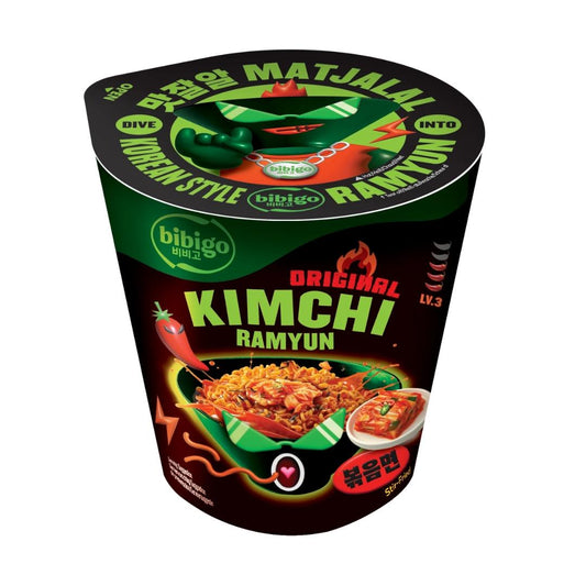 CJ Bibigo Korean Style Stir-Fried Cup Ramyun (Original Kimchi Flavour)
