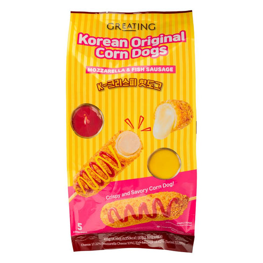 h'_Cook Korean Original Mozzarella and Fish Sausage Corn Dog (5 pcs)