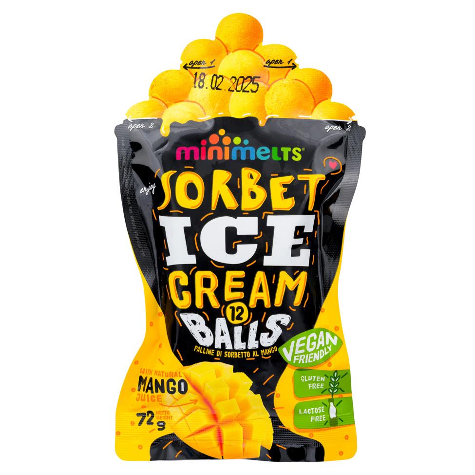 Minimelts Sorbet Ice Cream Balls (Mango)