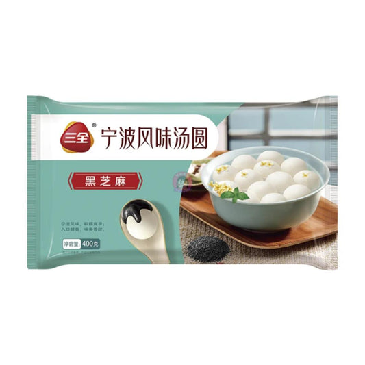 Sanquan Glutinous Rice Balls with Black Sesame Filling 三全 寧波風味湯圓 (黑芝麻)
