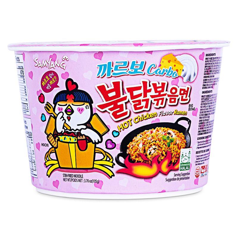 三養辣雞肉風味鐵板炒麵大碗裝（奶油培根）