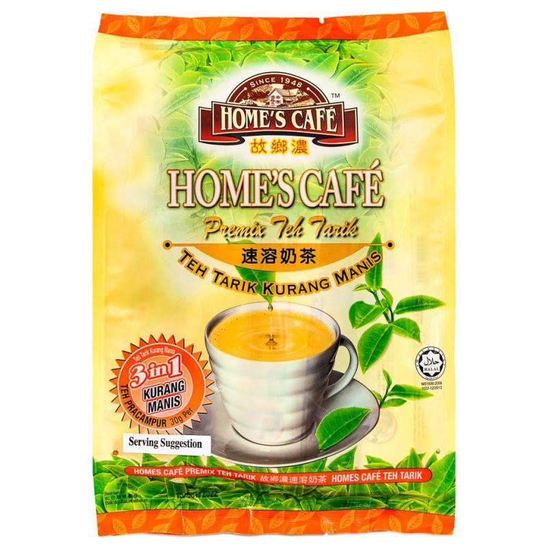 Home's Cafe Premix Teh Tarik 3合1（低糖奶茶）故鄉濃3合1低糖速溶奶茶