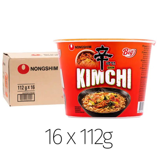 Nongshim Big Bowl Shin Kimchi Noodle (L) 農心 泡菜辛拉麵碗麵 (大) (16 入)