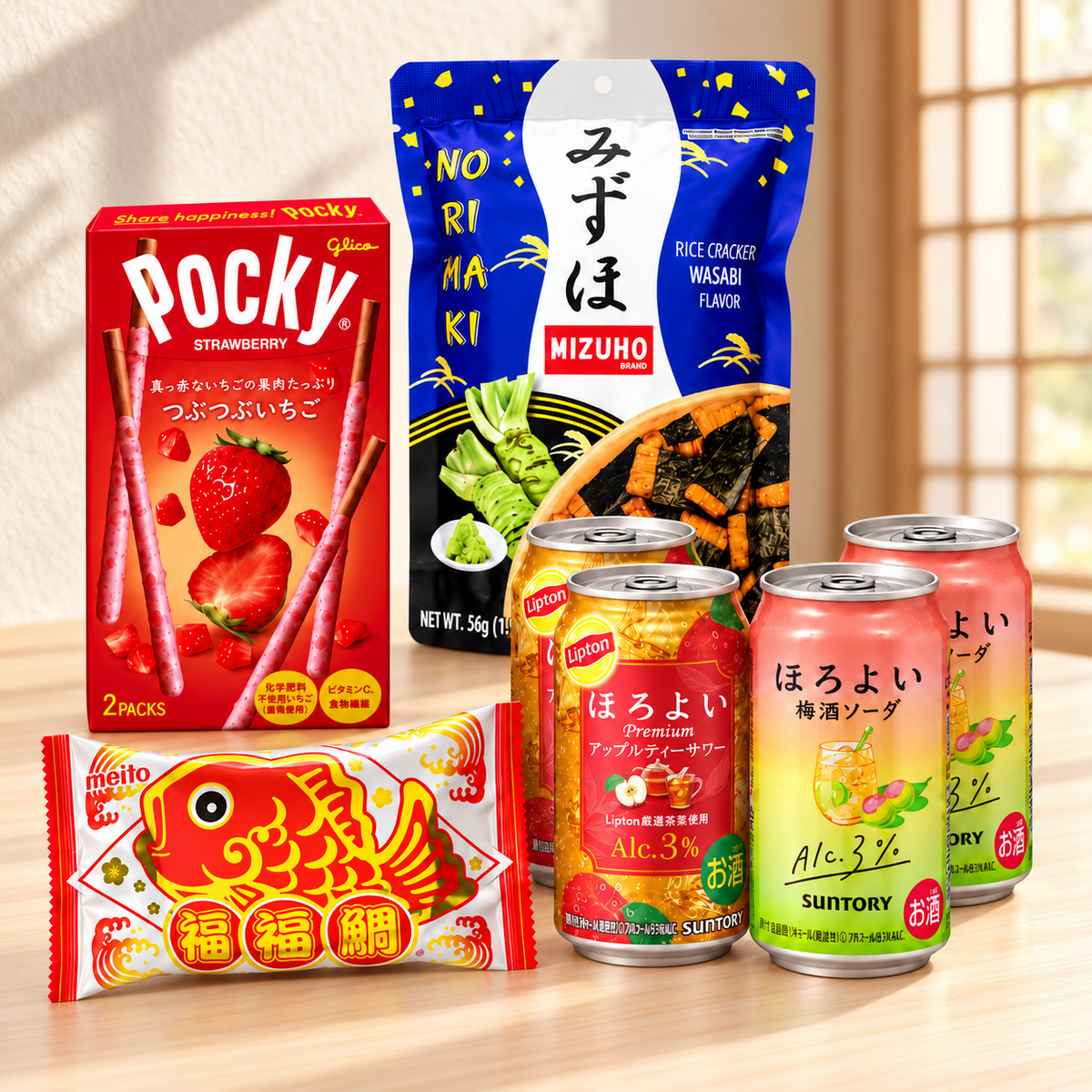 OrientalMart Japanese Sips & Snacks Gift Set