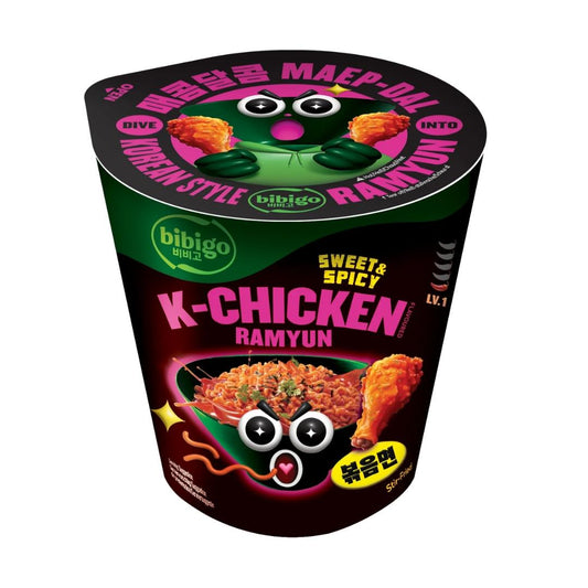 CJ Bibigo Korean Style Stir-Fried Cup Ramyun (K-Chicken Flavour)