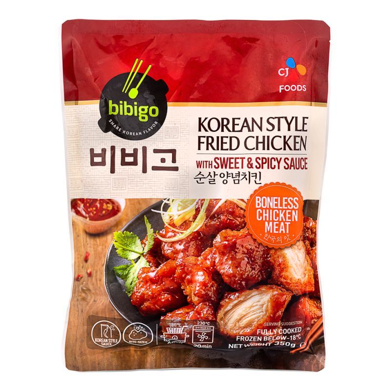 CJ Bibigo Korean Style Fried Chicken with Sweet & Spicy Sauce 순살양념치킨