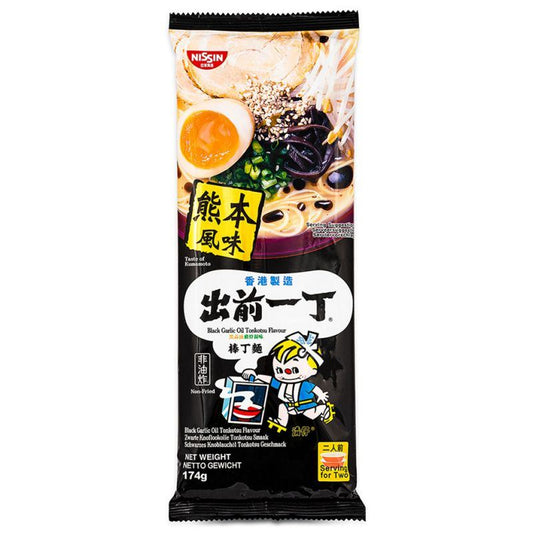 Nissin Demae Ramen Bar Noodle (Black Garlic Oil Tonkotsu Flavour) 出前一丁 黑蒜油豬骨湯味棒丁麵