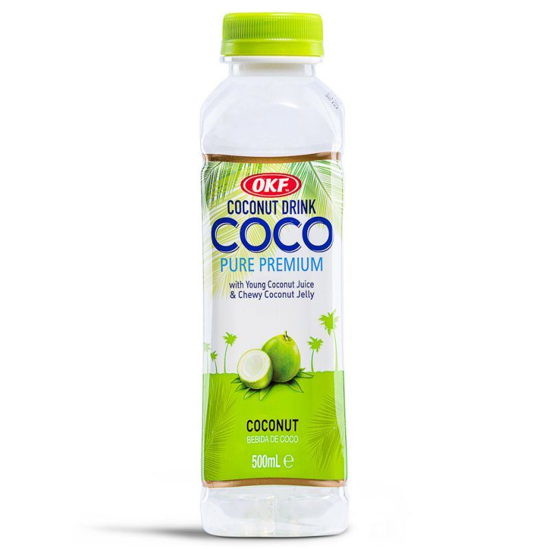 OKF Coconut Drink with Young Coconut Juice & Chewy Coconut Jelly