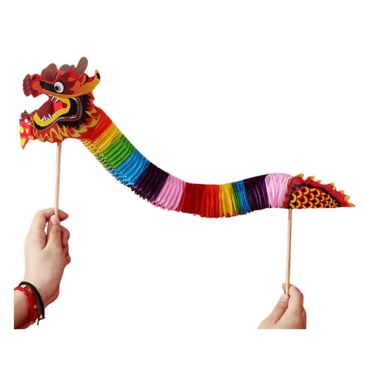 Lunar New Year Paper Dragon Craft 新年紙舞龍