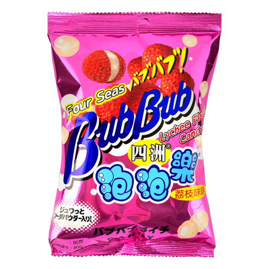 Four Seas Bub Bub Candy (Lychee Flavour) 四洲 荔枝味泡泡樂糖