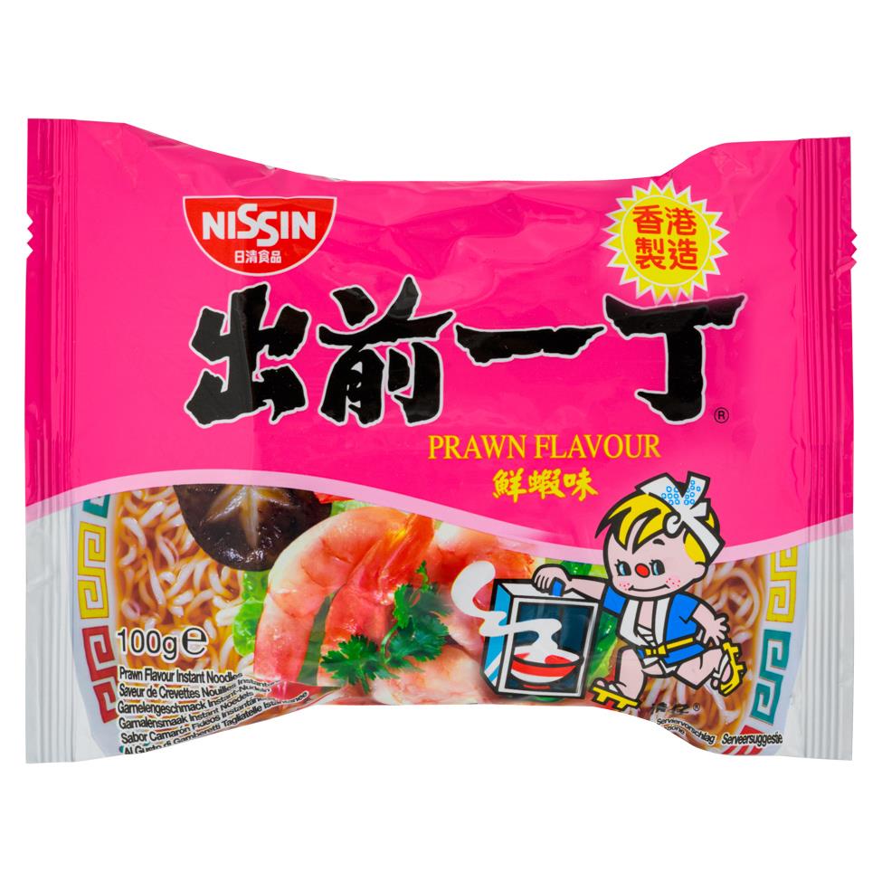 Nissin Prawn Flavour Instant Noodles 出前一丁 鮮蝦味