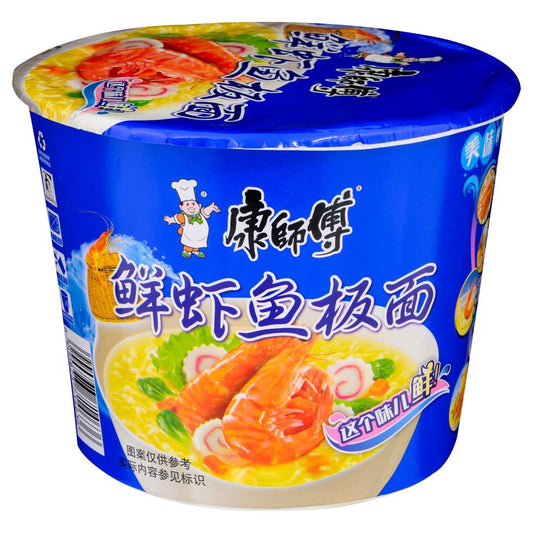 Master Kong Artificial Fish Flavour Noodle (Bowl) 康師傅 鮮蝦魚板麵 (碗)