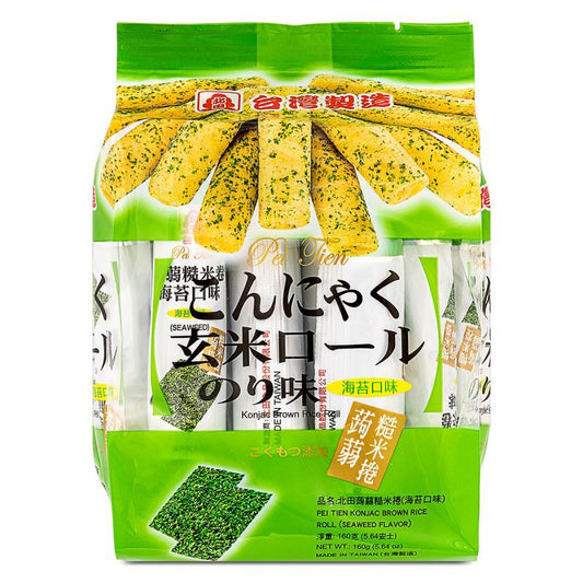 Pei Tien Konjac Brown Rice Roll (Seaweed Flavour) 北田 蒟蒻糙米捲 (海苔口味)