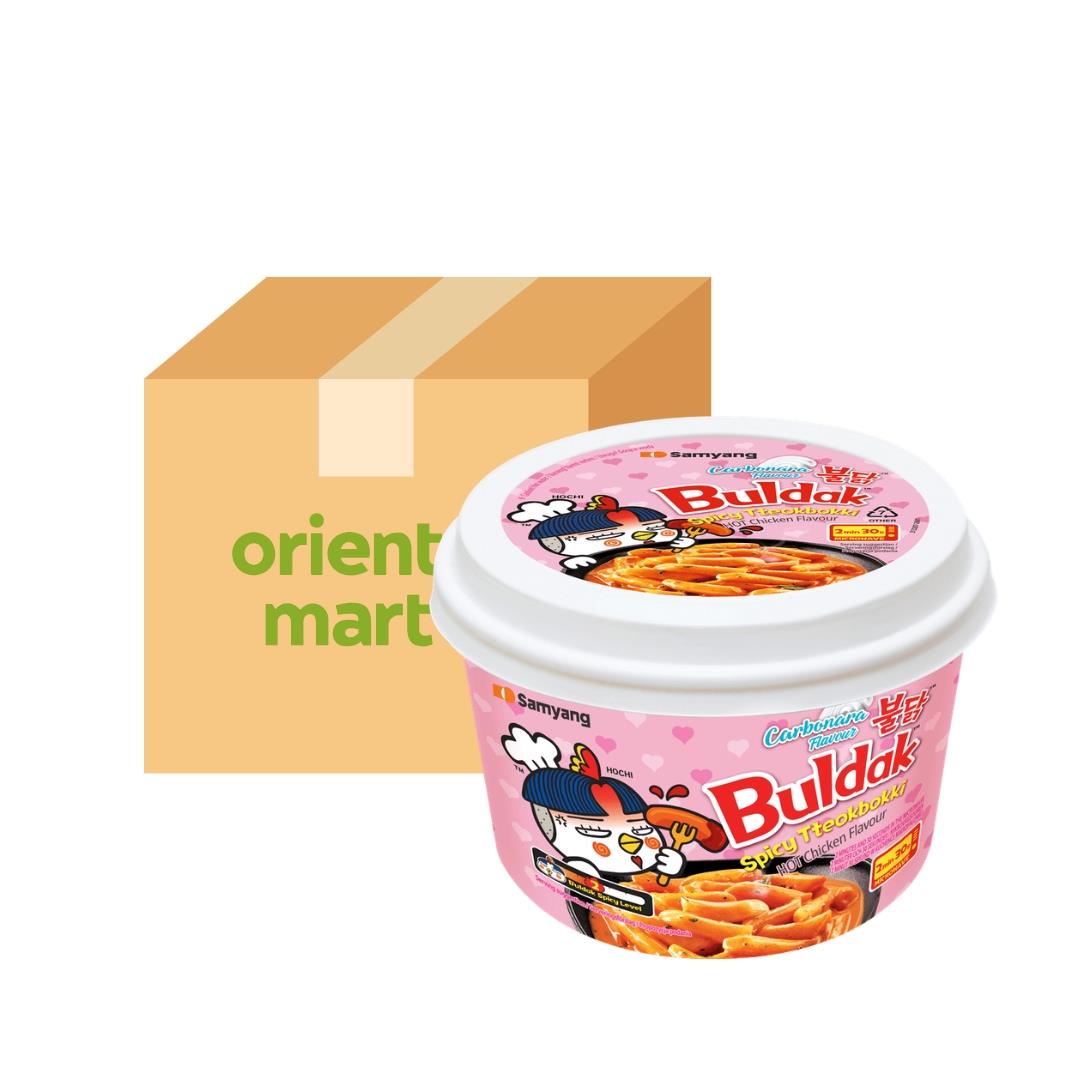 Samyang Buldak Hot Chicken Flavour Tteokbokki Bowl (Carbonara) (Case of 16)