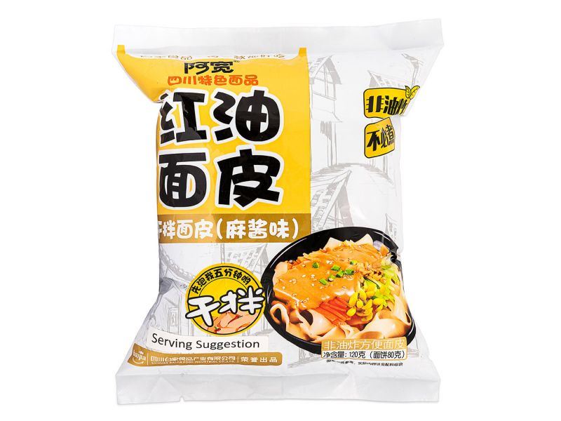 Bai Jia Instant Broad Noodle (Sesame Paste Flavour) 白家阿寬 紅油面皮 (麻醬味)