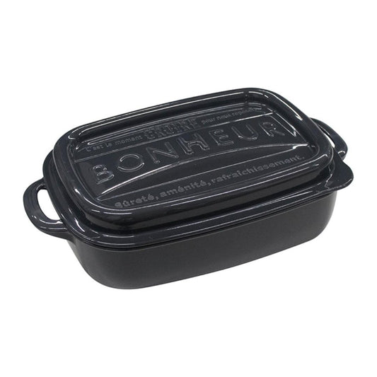 Yamada Bonheur Lunch Box (Dark Grey) ボヌール ランチスクエア3L ダークグレー