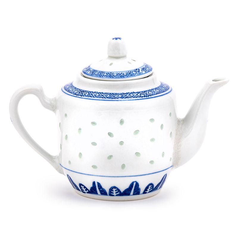 4.5' 蓝色图案茶壶