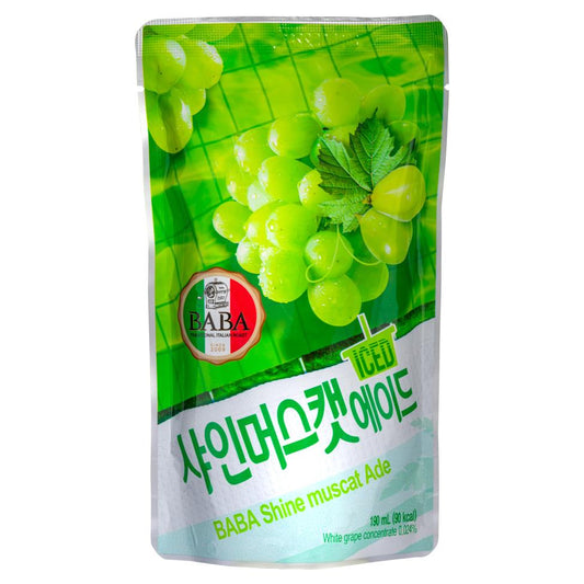 熊津青葡萄氣泡飲（Woongjin Baba Shine Muscate Ade Pouch Drink）