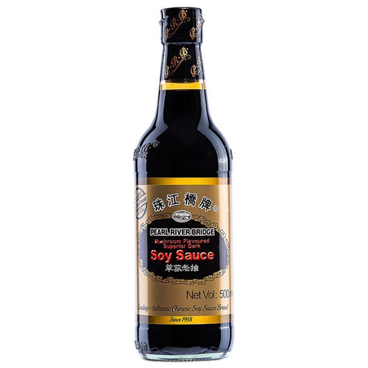 Pearl River Bridge Mushroom Flavoured Superior Dark Soy Sauce 珠江橋牌 草菇老抽