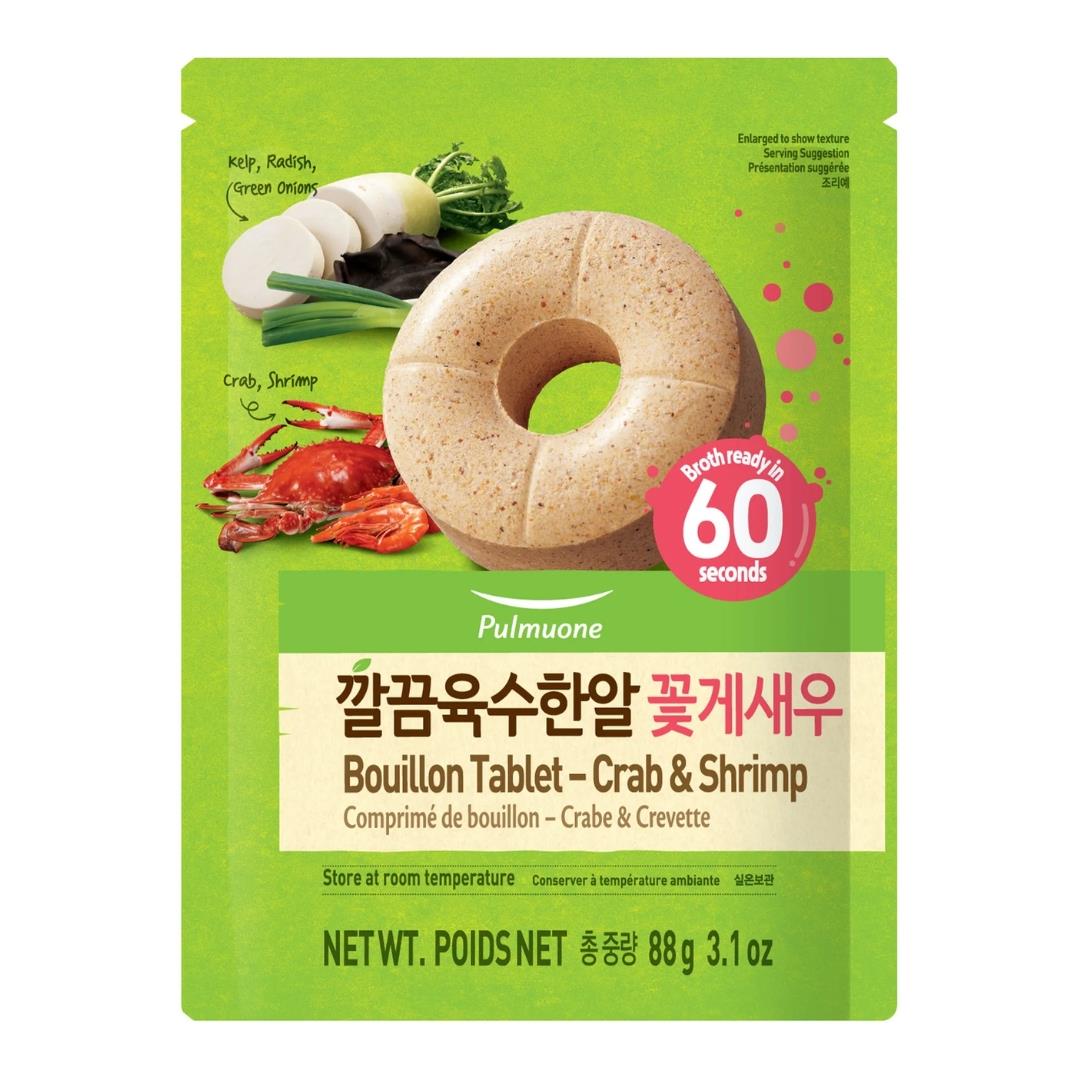 Pulmuone Bouillon Tablet (Crab & Shrimp) 깔끔육수한알 꽃게새우