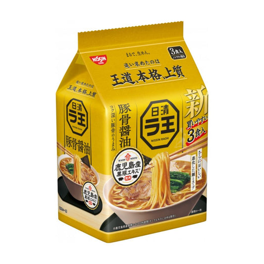 Nissin Raoh Tonkotsu Shoyu Soy Sauce Ramen Multipack (Pack of 3) 日清 ラ王豚骨醤油麺 (3包裝)