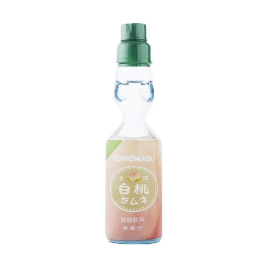 Tomomasu Ramune Carbonated Soft Drink (White Peach Flavour)
