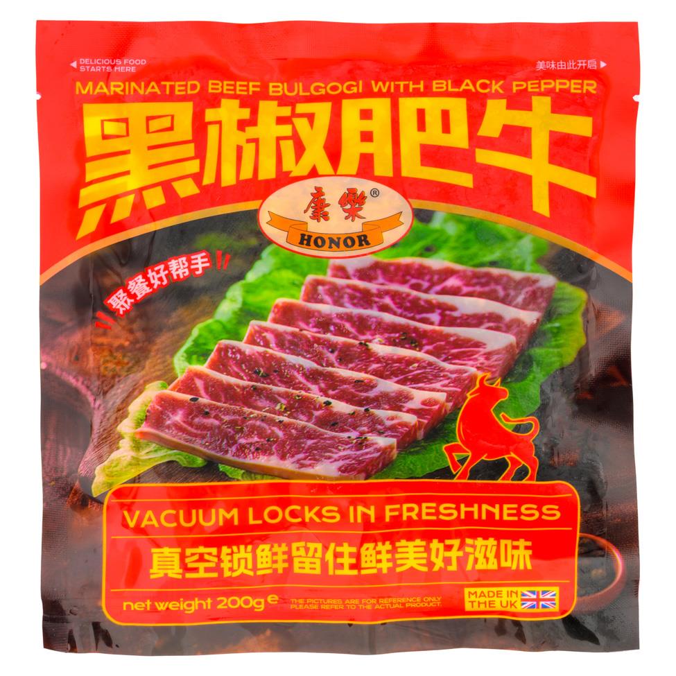 Honor Marinated Beef Bulgogi with Black Pepper 康樂 黑椒肥牛