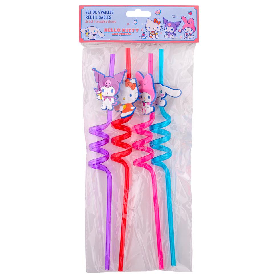 Hello Kitty and Friends Reusable Straws (Set of 4)