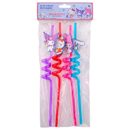 Hello Kitty and Friends Reusable Straws (Set of 4)