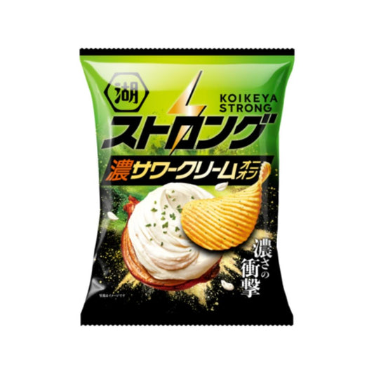 Koikeya Strong Potato Chips (Rich Sour Cream Onion Flavour) ストロング 濃サワークリームオニオン