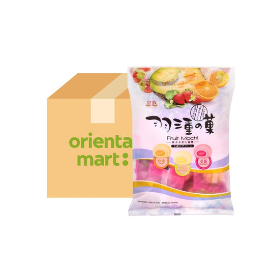 Royal Family Fruit Mochi (Orange, Melon & Strawberry) (Case of 24) 皇族 羽三重綜合水果小麻糬 (柳橙 哈密瓜 草莓味) (24包裝)