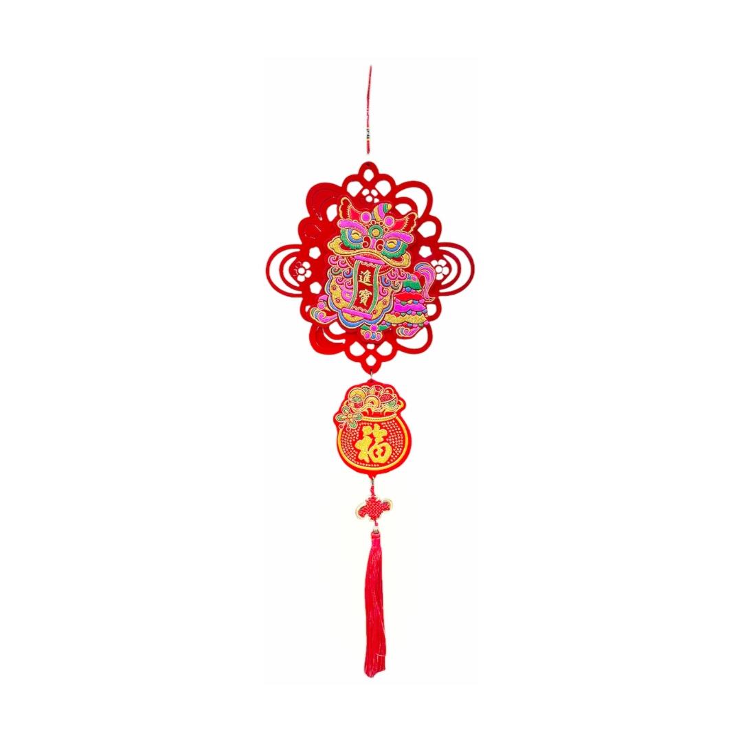 Lion Dance Wall Hanging Decoration (M) (Random Design) 舞獅掛飾 (中) (隨機款式)