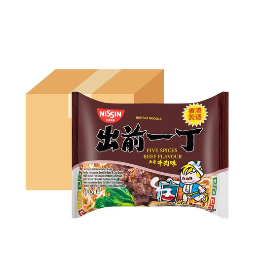 Nissin Five Spices Beef Flavour Instant Noodles (Case of 30) 出前一丁 五香牛肉味即食湯麵 (30包)