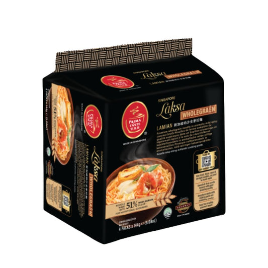 Prima Taste Singapore Laksa Wholegrain La Mian (Pack of 4) 百勝廚 新加坡叻沙全麥拉麵 (4包裝)