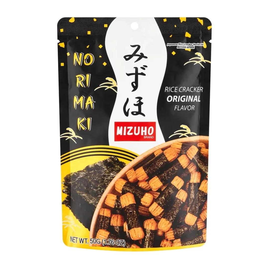 Mizuho Brand Rice Cracker with Seaweed (Norimaki)