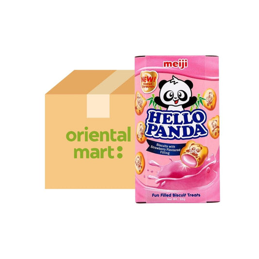 Meiji Hello Panda Biscuits with Strawberry Flavoured Filling (Box of 20) 明治 熊貓草莓夾心餅 (20盒)