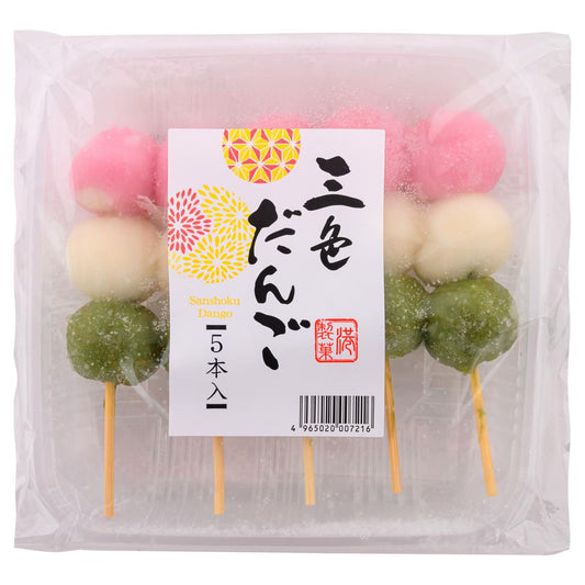Minato Frozen Rice Flour Dumpling on Skewers (Assorted) 三色 だんご