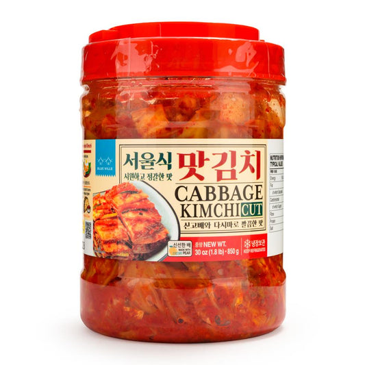Blue Ville Cabbage Kimchi Cut (850g Tub)