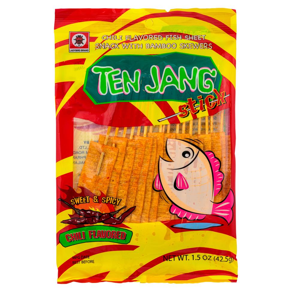 瓢虫竹签辣椒味鱼片