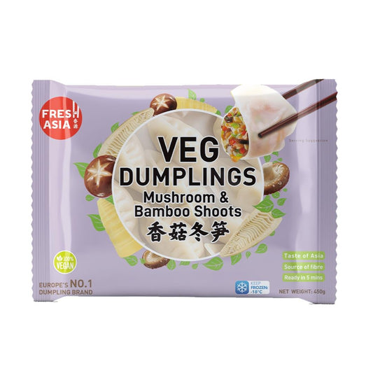 Freshasia Veg Dumplings (Mushroom & Bamboo Shoots) 香源 素水餃 (香菇冬笋)