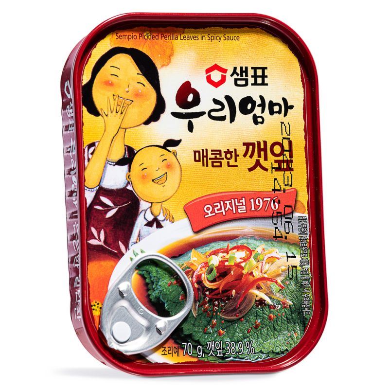 Sempio Pickled Perilla Leaves in Spicy Sauce 우리엄마 매콤한 깻엎