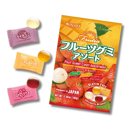 Kasugai Frutia Fruit Gummy Candy Assortment