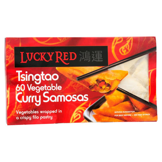 Lucky Red Tsingtao Vegetable Curry Samosas