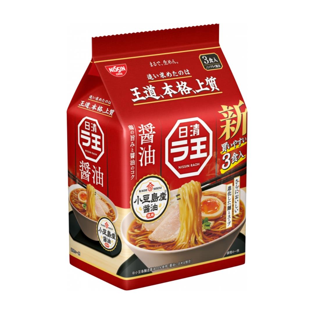 Nissin Raoh Soy Sauce Ramen Multipack (Pack of 3) 日清 ラ王醤油麺 (3包裝)