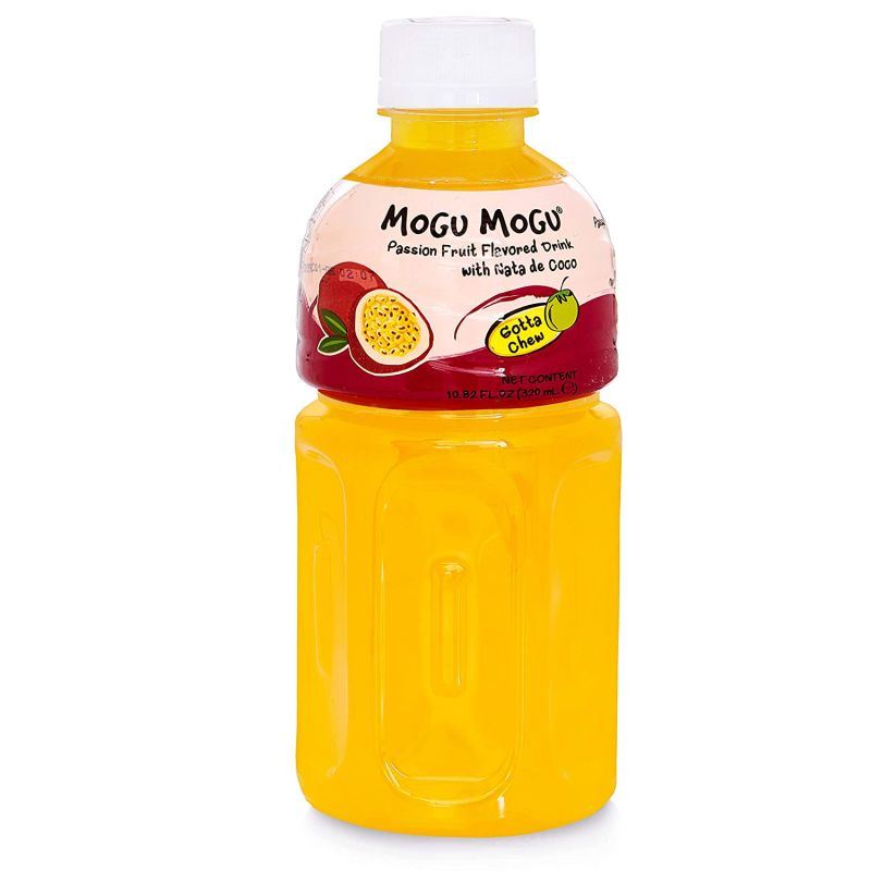 Mogu Mogu Passion Fruit Flavored Drink with Nata De Coco