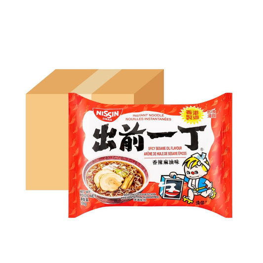 Nissin Spicy Sesame Oil Flavour Instant Noodles (Case of 30) 出前一丁 香辣麻油味 (30包)